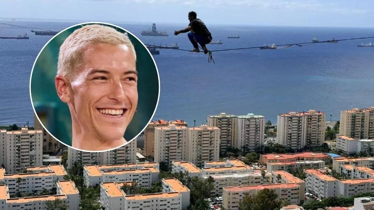Taz Skylar busca entrenar con el funambulista David Palomo en Gran Canaria