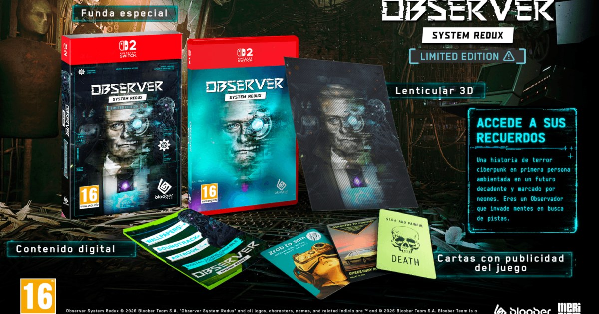 Meridiem confirma Observer System Redux para Switch 2 en octubre de 2026