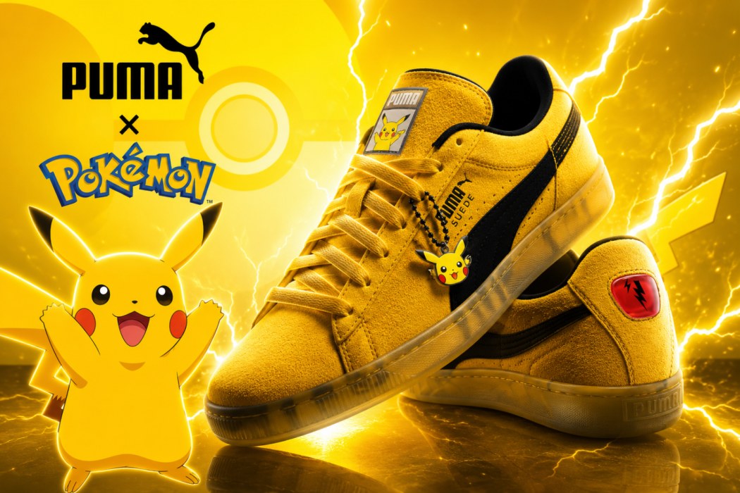 PUMA y Pokémon lanzan una edición exclusiva de las Suede inspiradas en Pikachu
