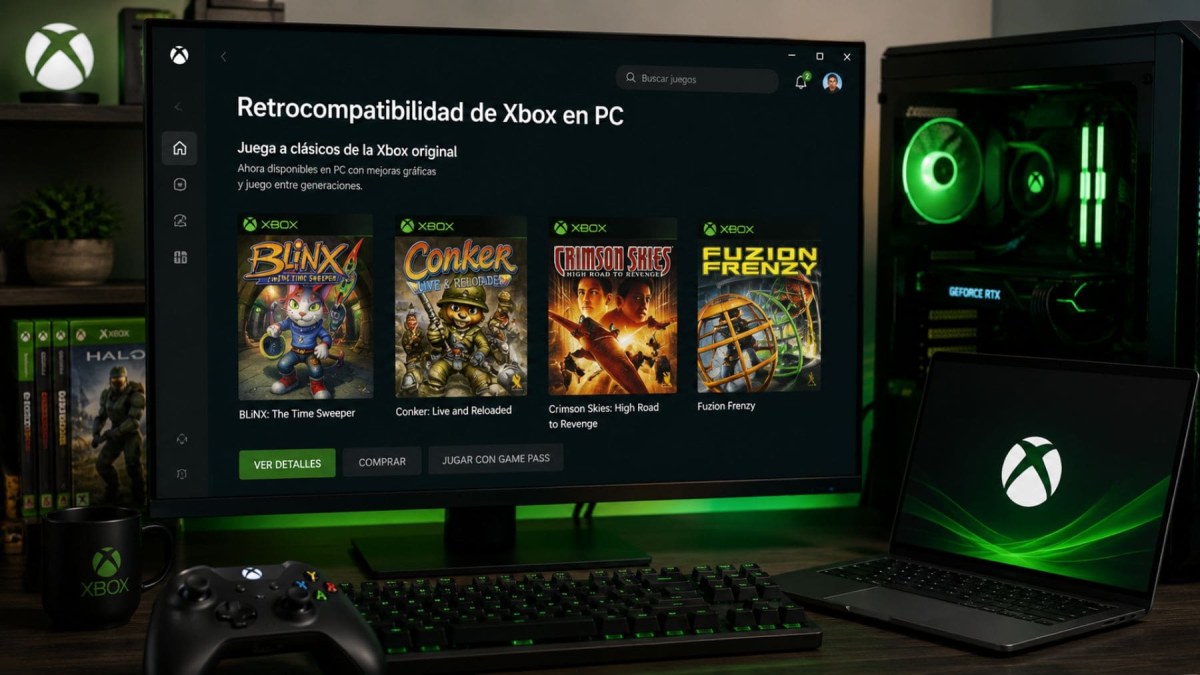 Microsoft lanza la retrocompatibilidad de Xbox Original en PC con cuatro clásicos