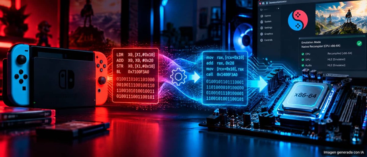 Suyu v0.04 revoluciona la emulación Switch con recompilación estática